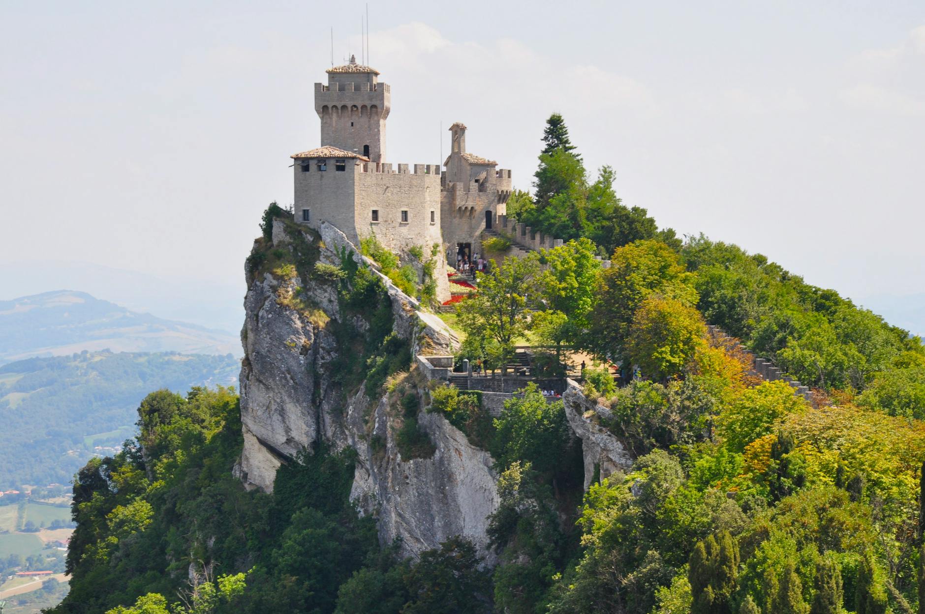 san marino s guaita castle on mountainous hill, travel bucket list Italy