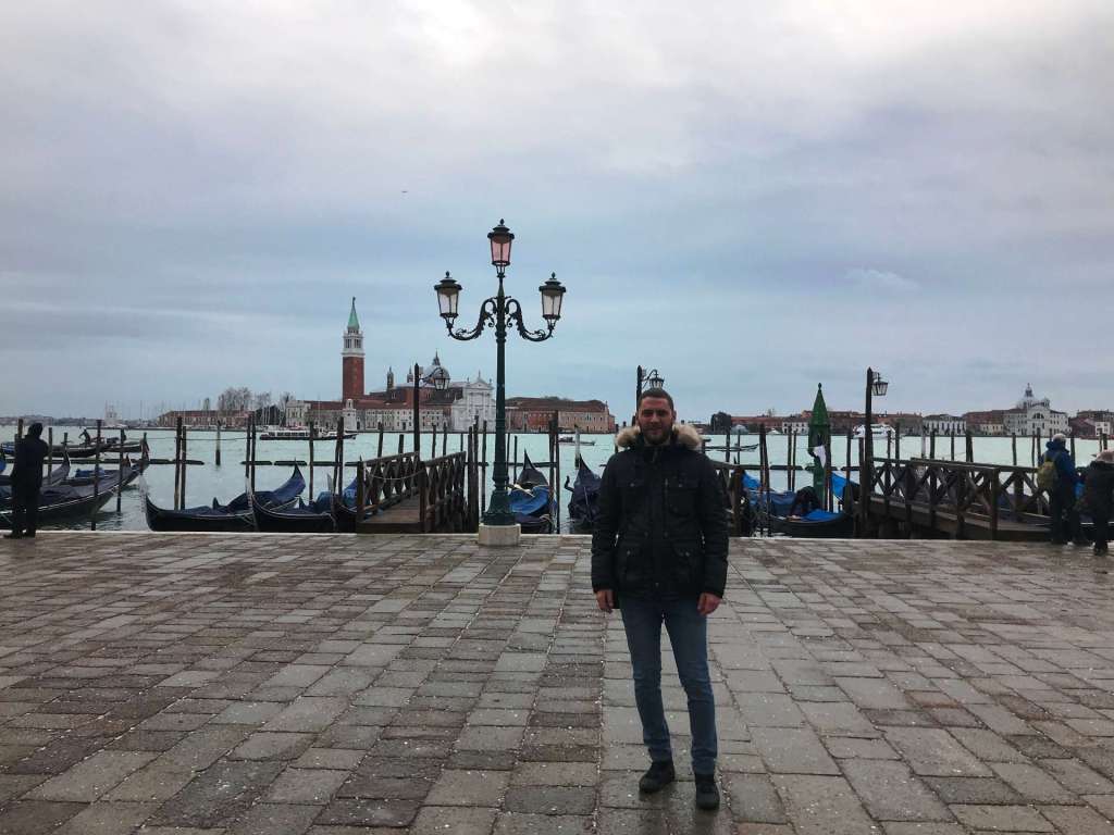 Isola di San Giorgio Maggiore in the back Isola di San Giorgio Maggiore in the back, St. Mark's square, close to Doge's Palace