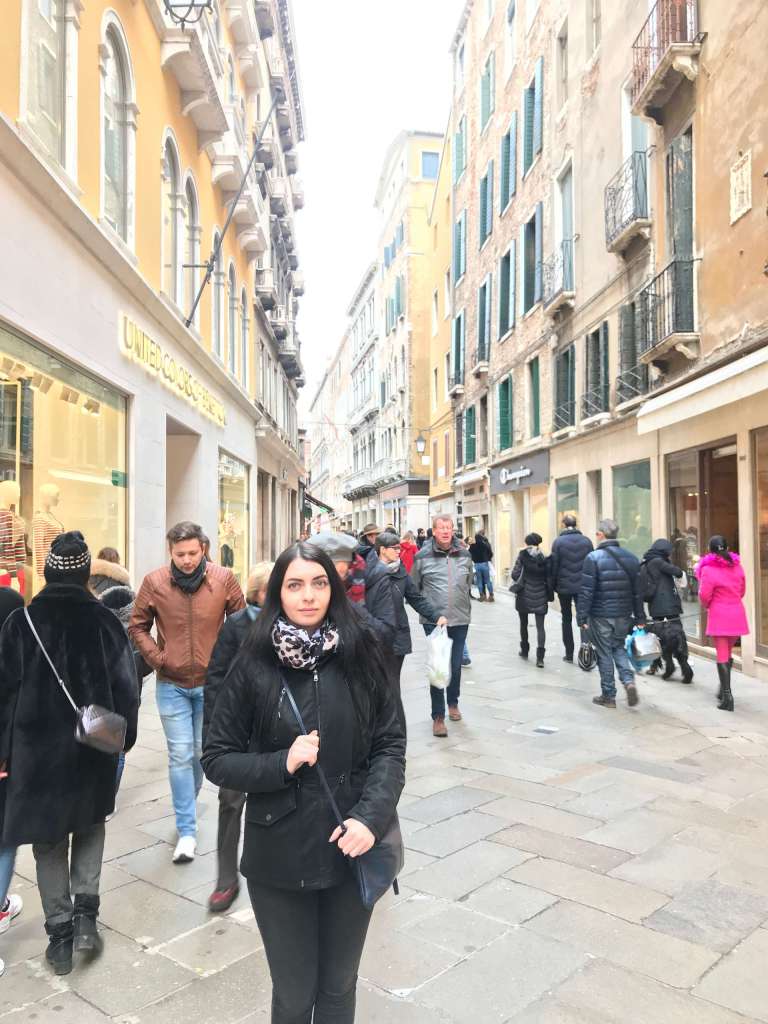 Mercerie shopping streets Mercerie shopping streets, near Rialto Bridge, Venice Carnival Italy