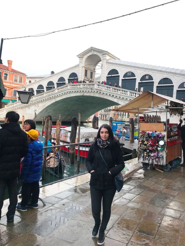 Rialto Bridge in the back Rialto Bridge in the back, Venice Carnival Italy