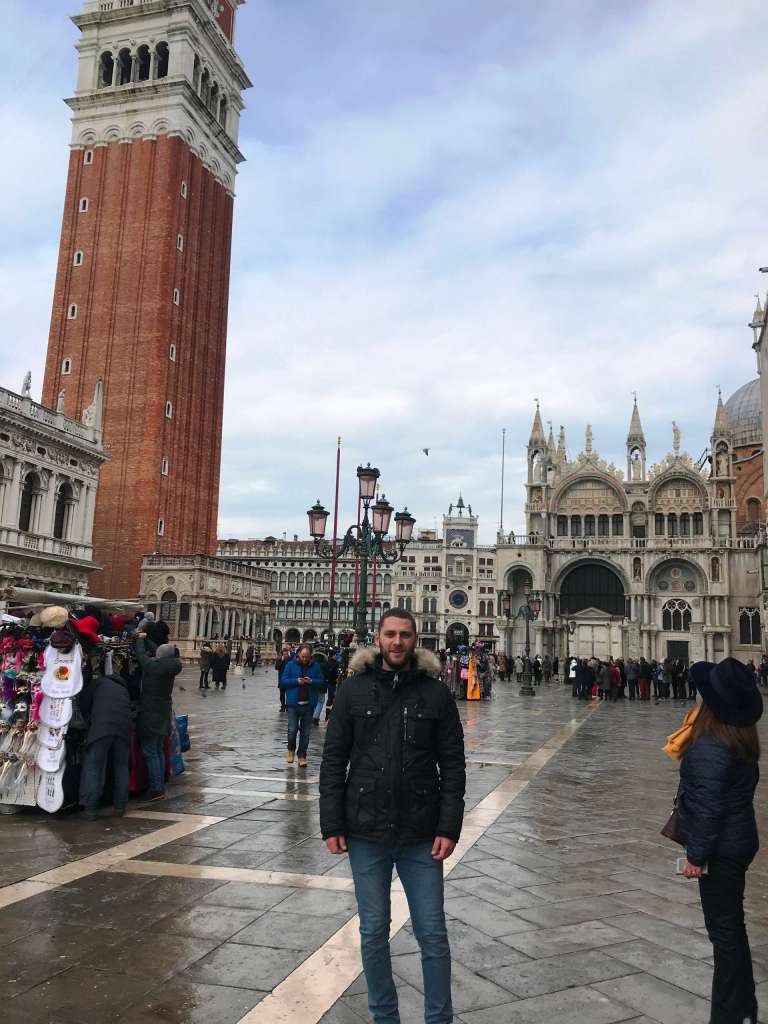 San Marco Campanile in the back San Marco Campanile in the back, St. Mark's square, close to Doge's Palace