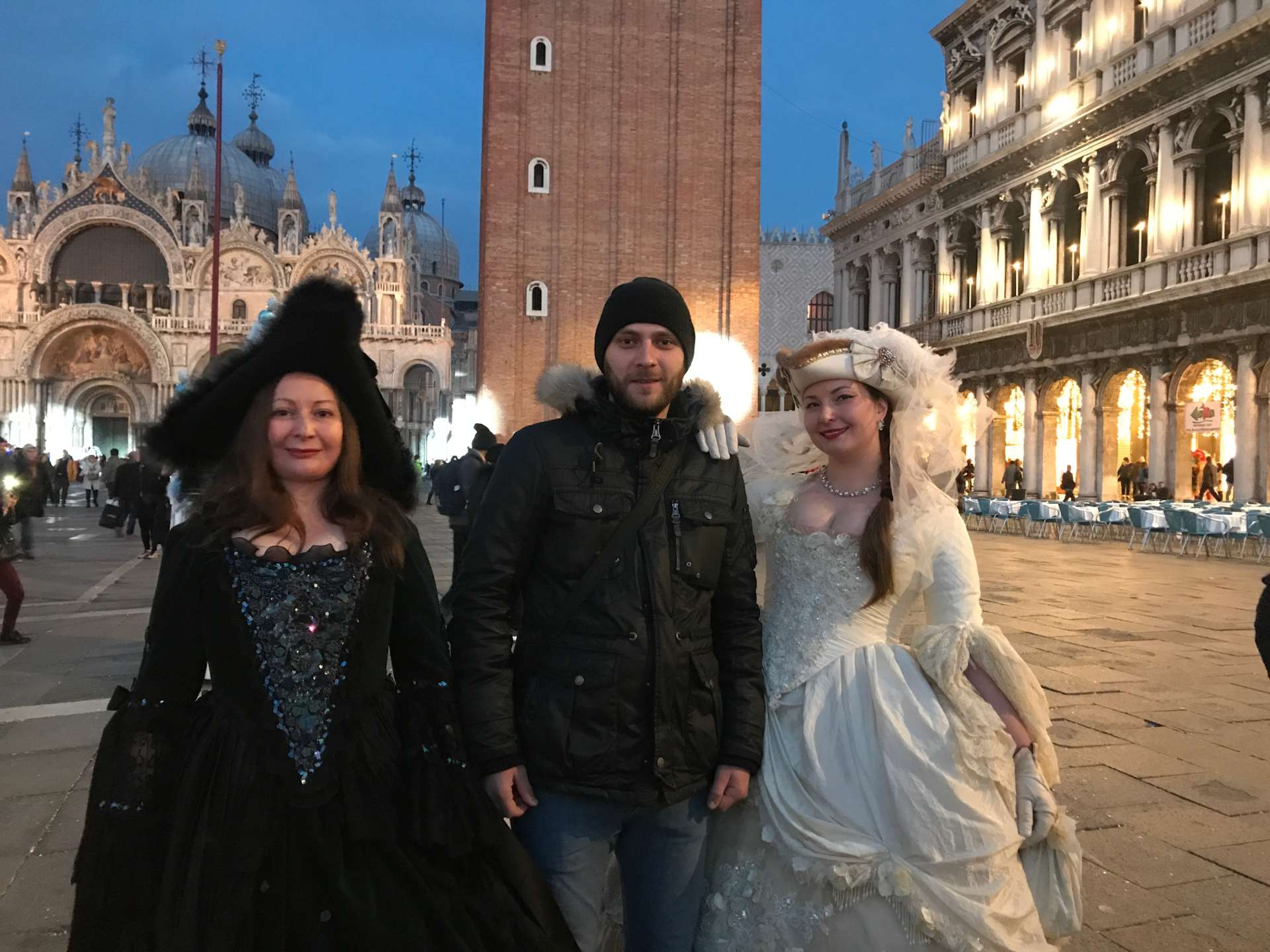 Venice Carnival Italy - Venetian ladies in St. Mark's square