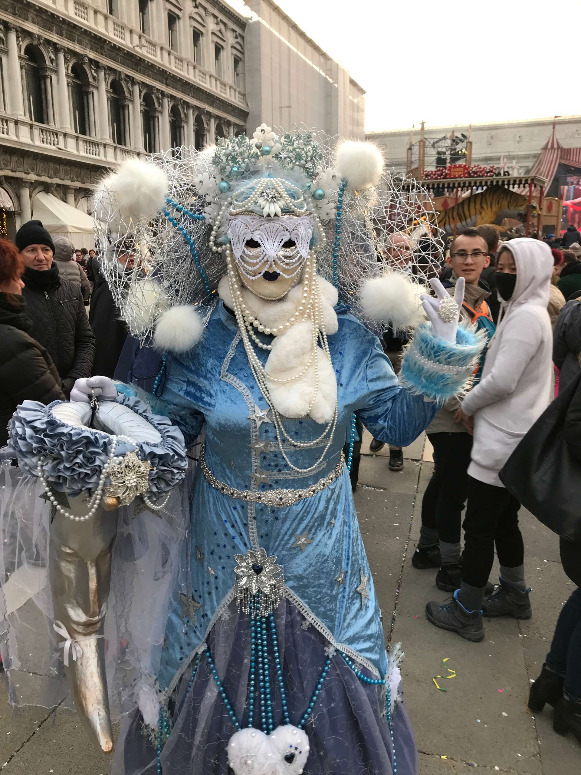 Venice Italy Carnival -fantasy blue costume