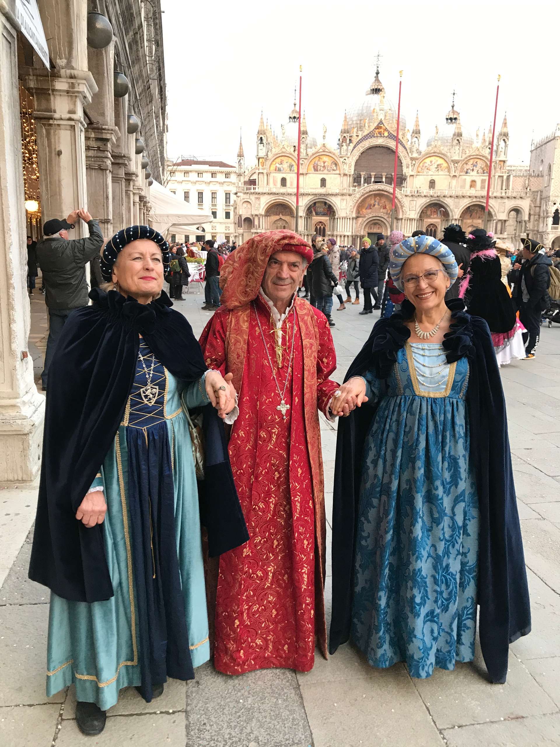 Venice Italy Carnival - masked persons in traditional costume
