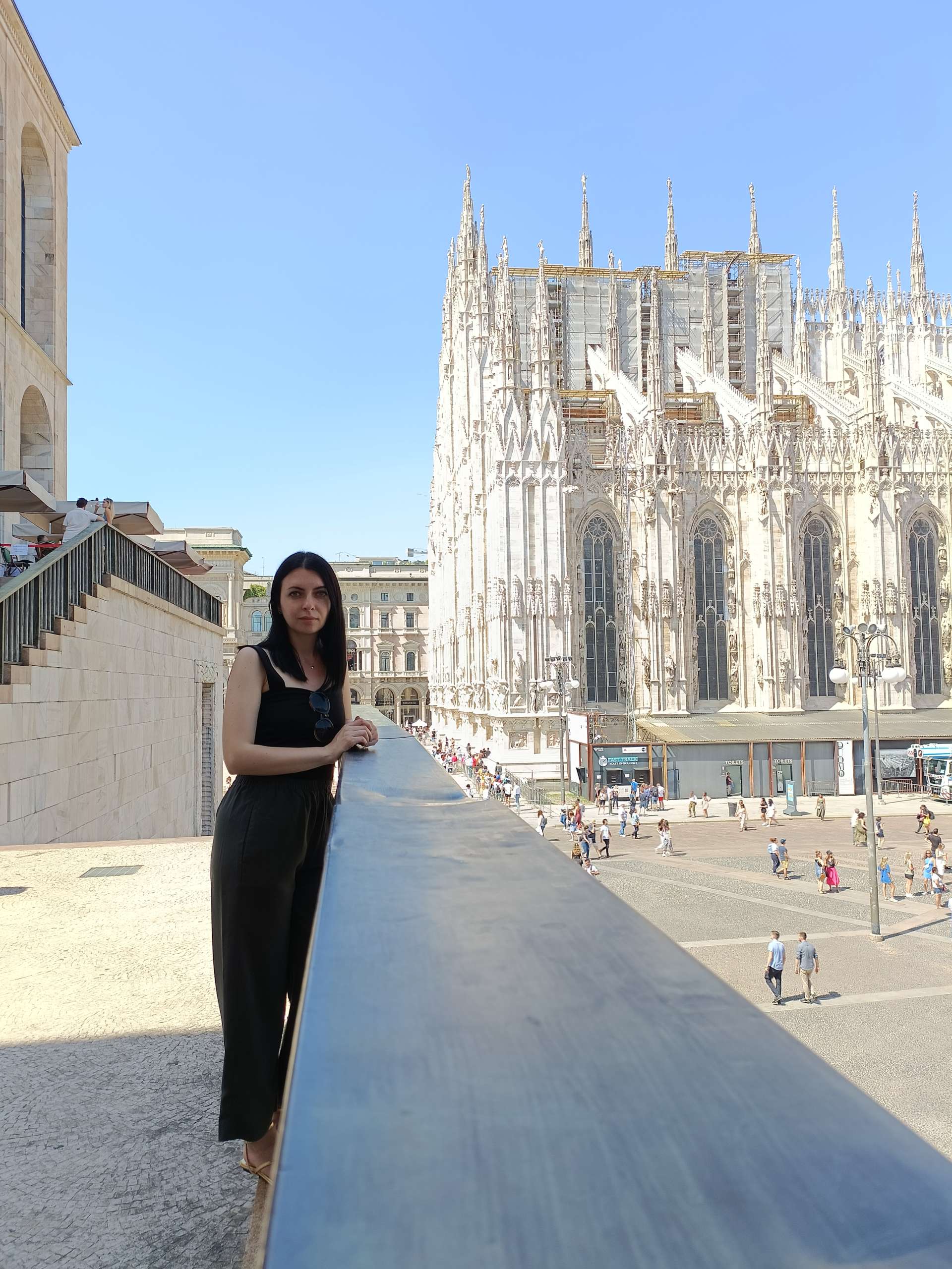Duomo view from Palazzo dell'Arengario, city of Milan, Italy