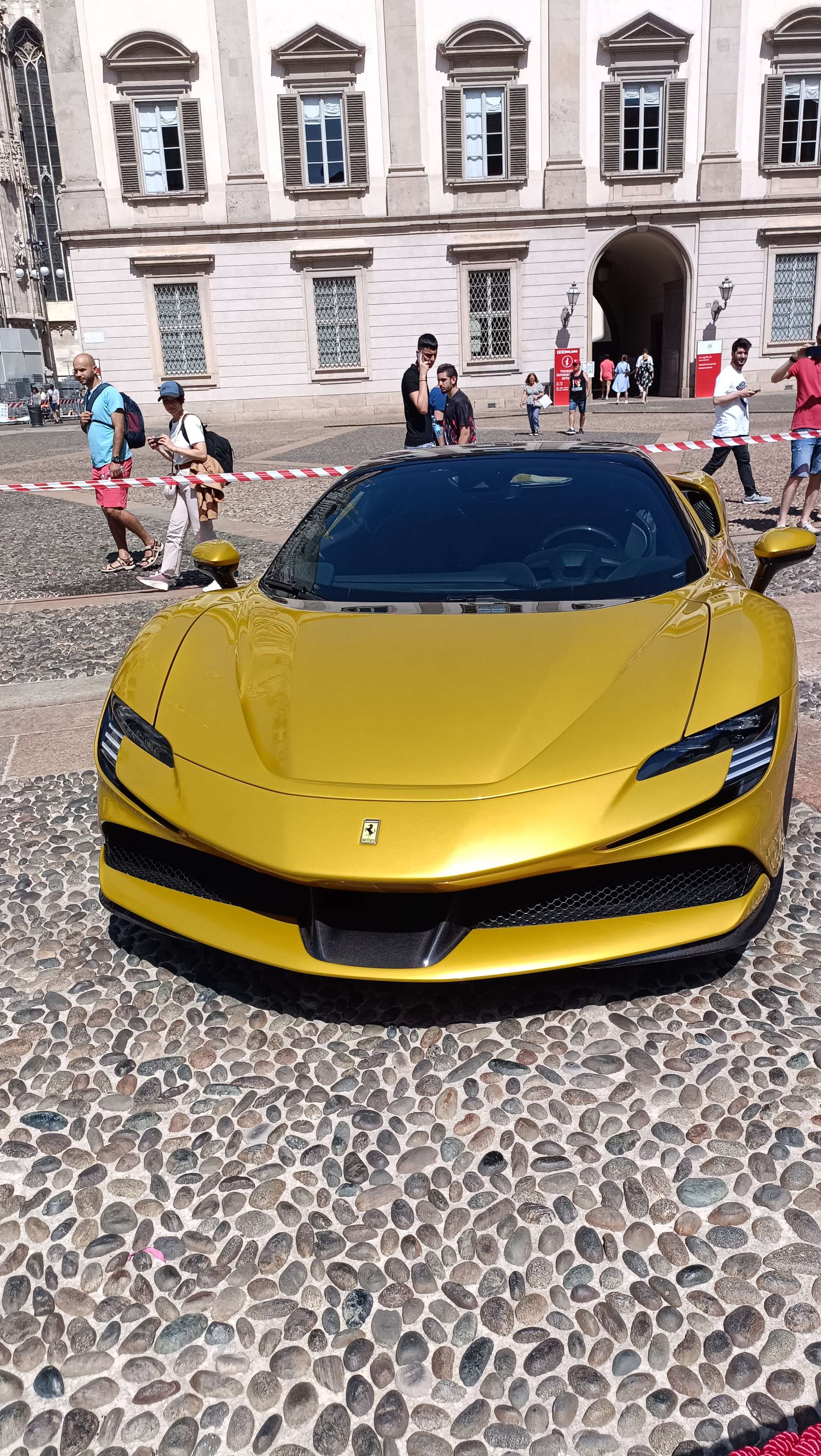 Car exhibition at the Royal, city of Milan, Italy