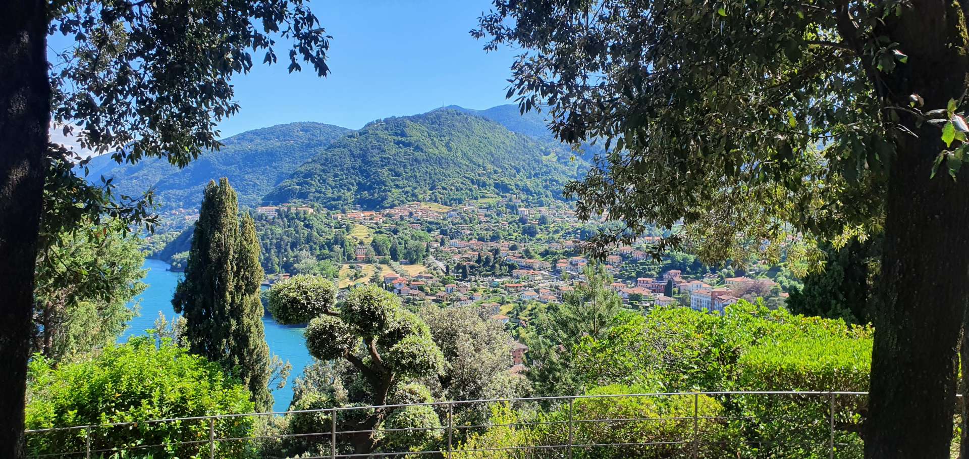 Pescallo view from Parco di Villa Serbelloni