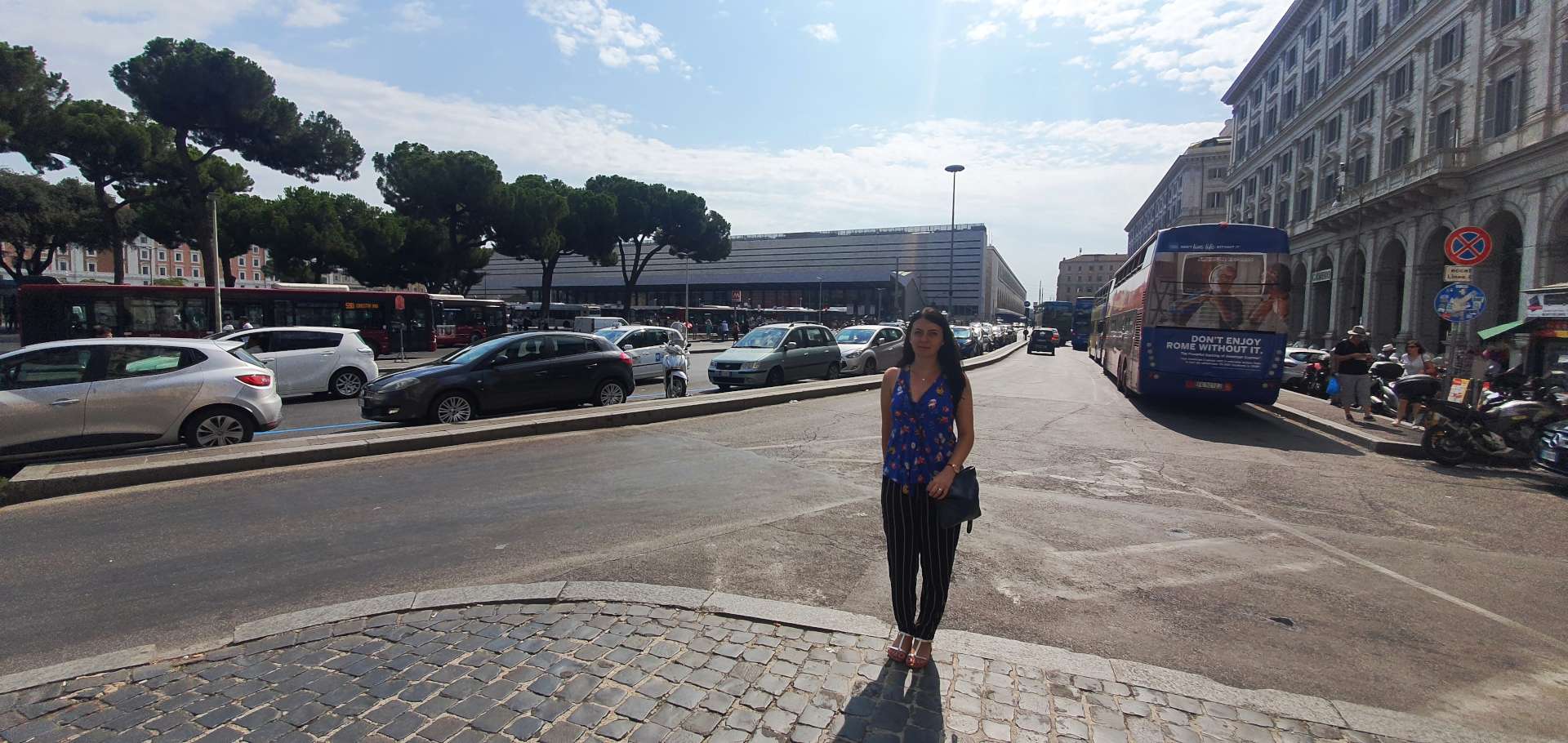 Roma Termini in the background Roma Termini in the background