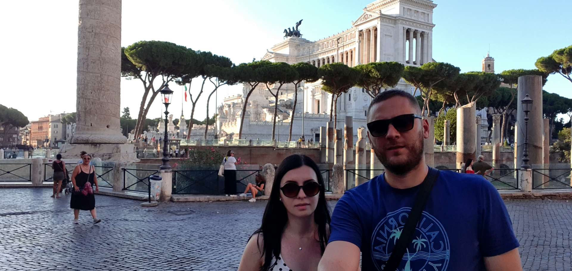 Trajan Forum and Altare della Patria, near Capitoline Hill - the eternal city Rome Italy 