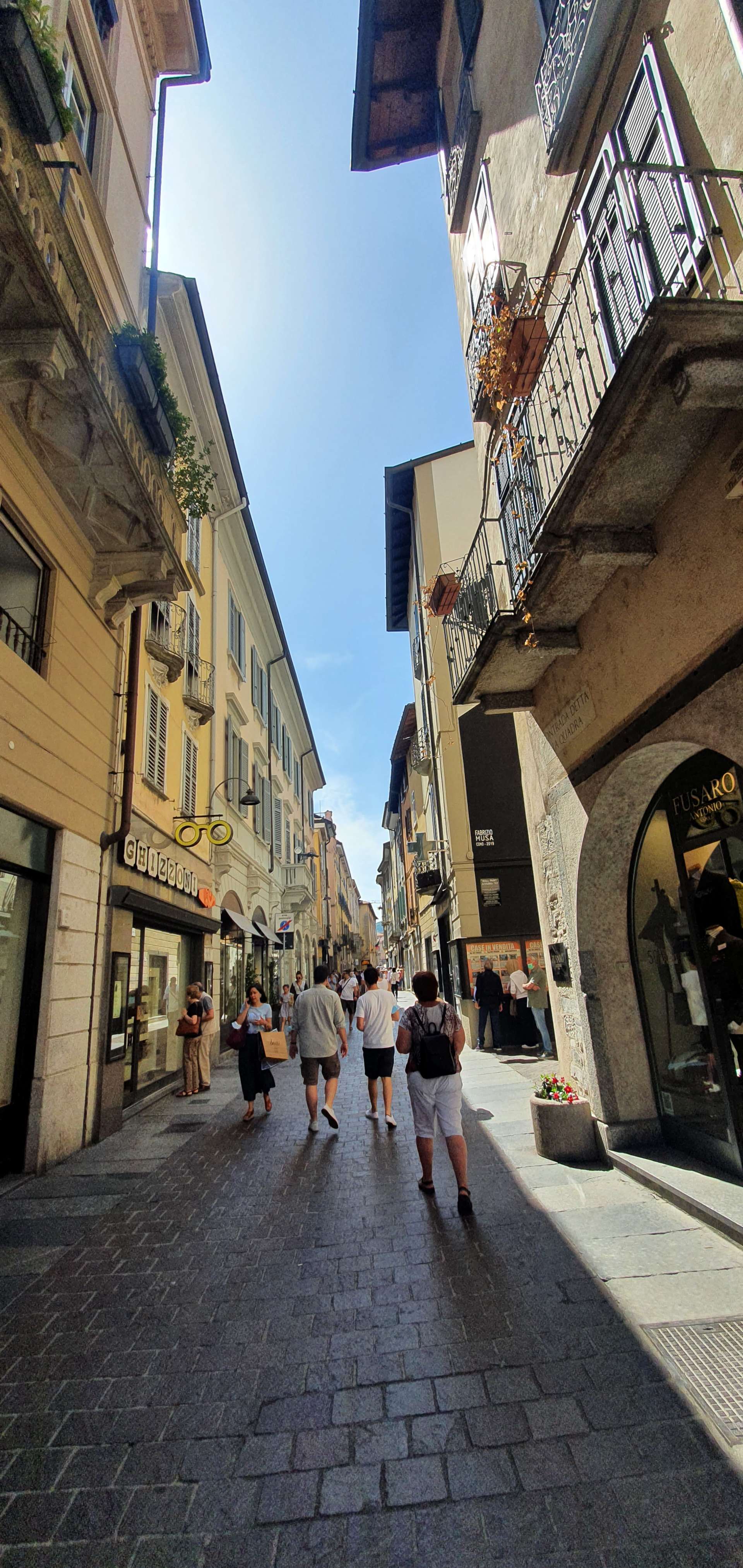 Via Vittorio Emanuele II - Como old town, Italy