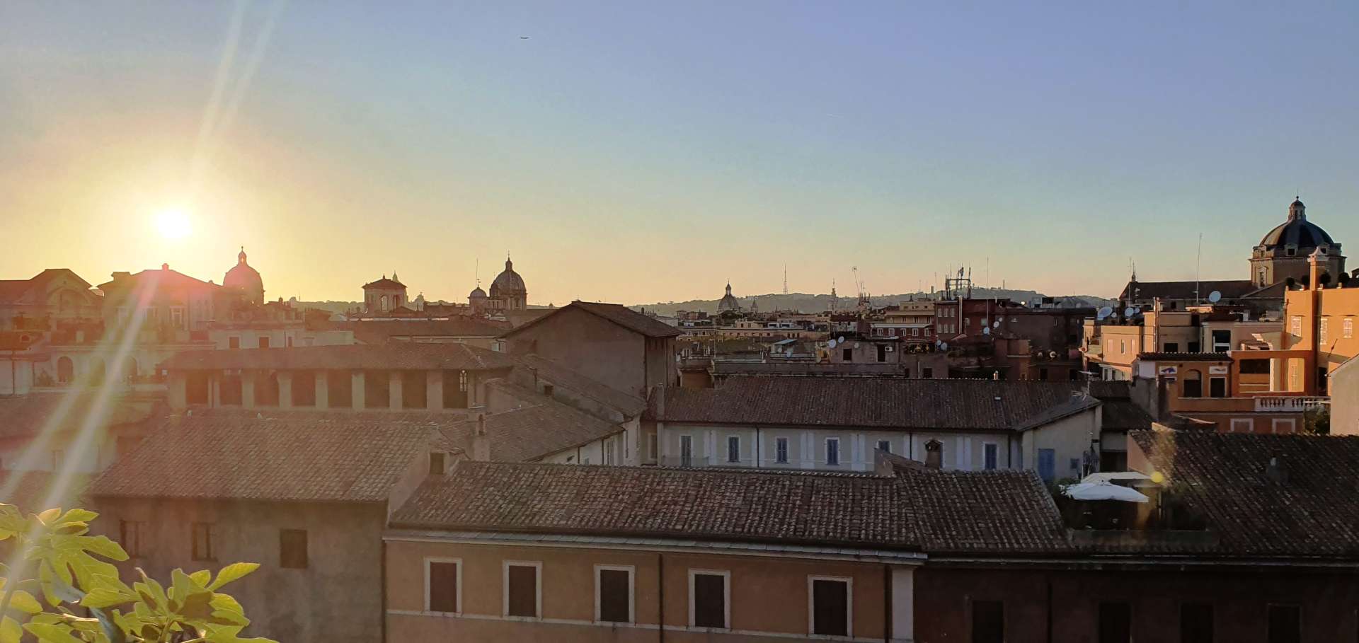 Rome view from Terrazza Caffarelli, Capitoline Hill - near Altare della Patria in the eternal city Rome Italy