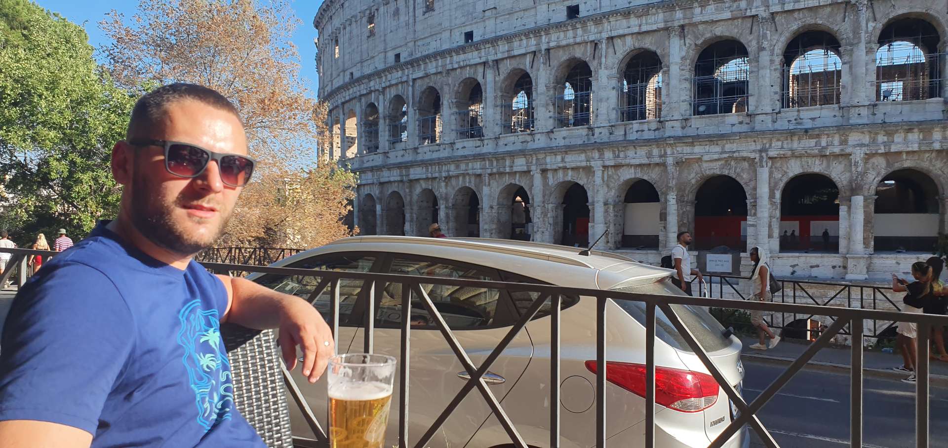 View of the Colosseum from Oppio Caffè, Rome