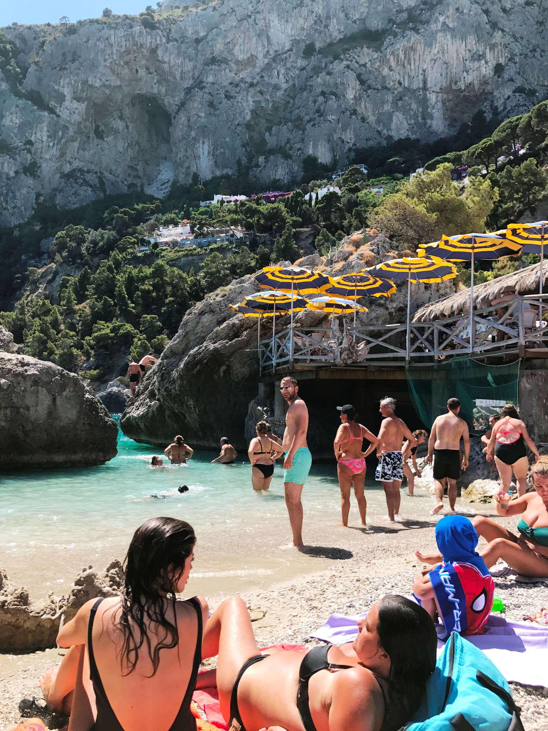 Capri Metropolitan City of Naples Italy, Marina Piccola Beach