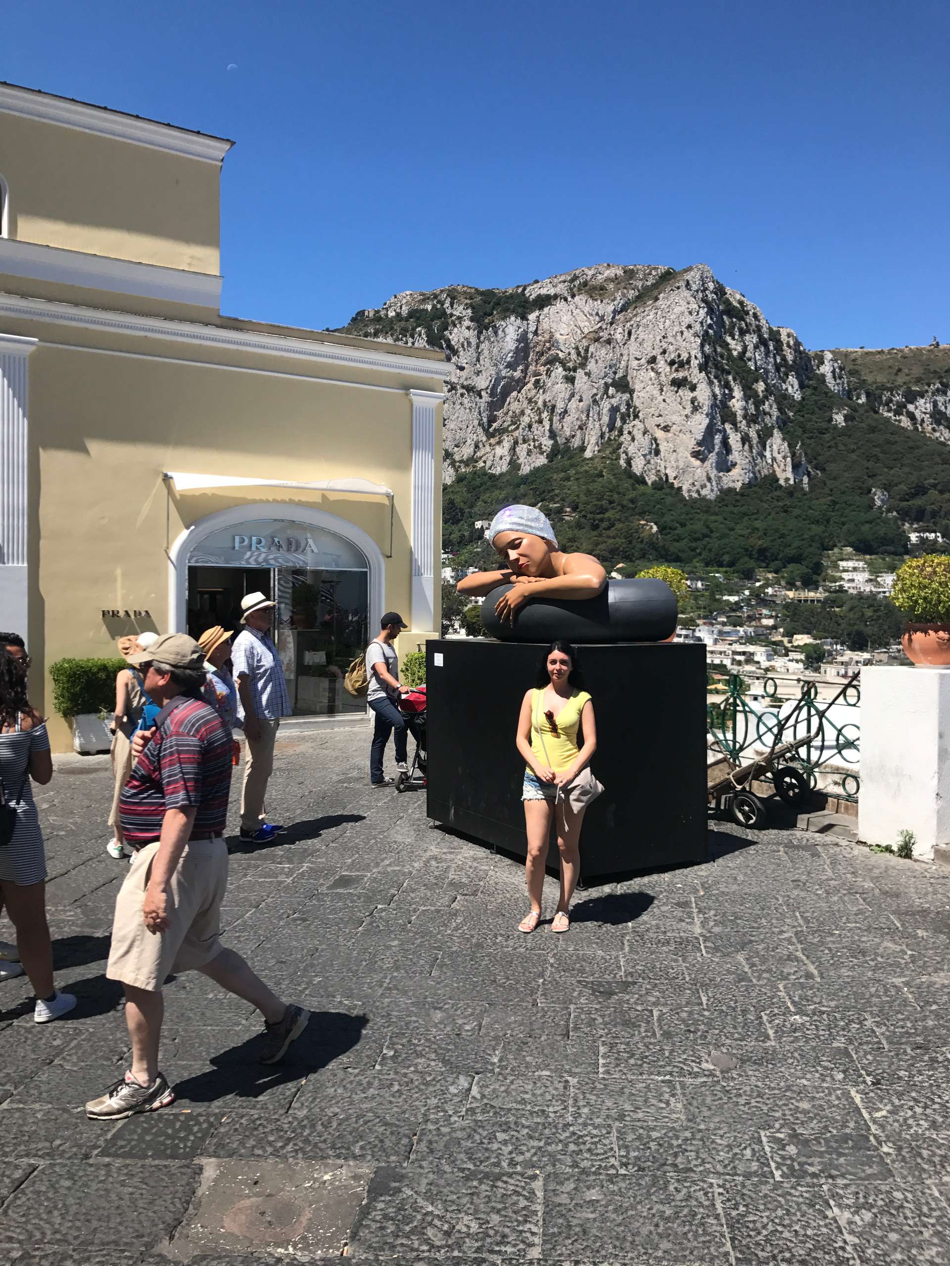 Prada store in Via Roma, Capri