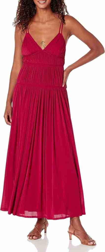 Rebecca Taylor Ruched Mesh Maxi