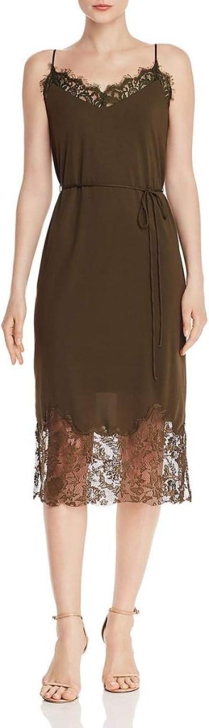 French Connection Women's Strappy Jersey Lace Dress